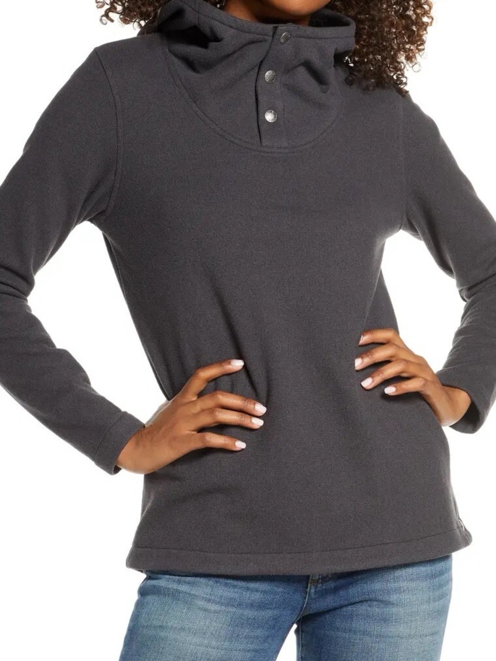 The North Face Knit Stitch Fleece Hoodie Women’s Extra Small Gray Gorpcore